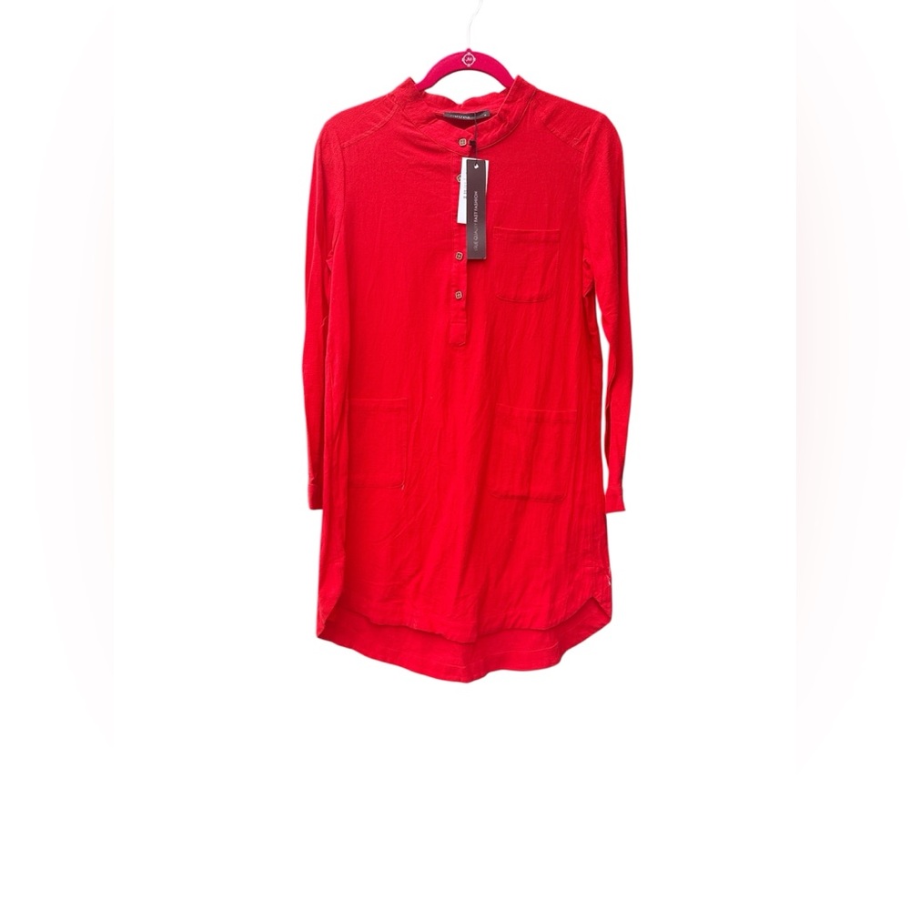 Zanzea Bold Red Tunic Size Small